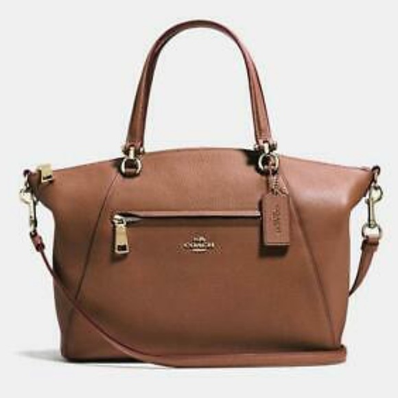 Coach Handbags - Coach Prairie Brown Pebbled Leather Crossbody
